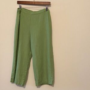 New Flax Green Wide-Leg Pants size small